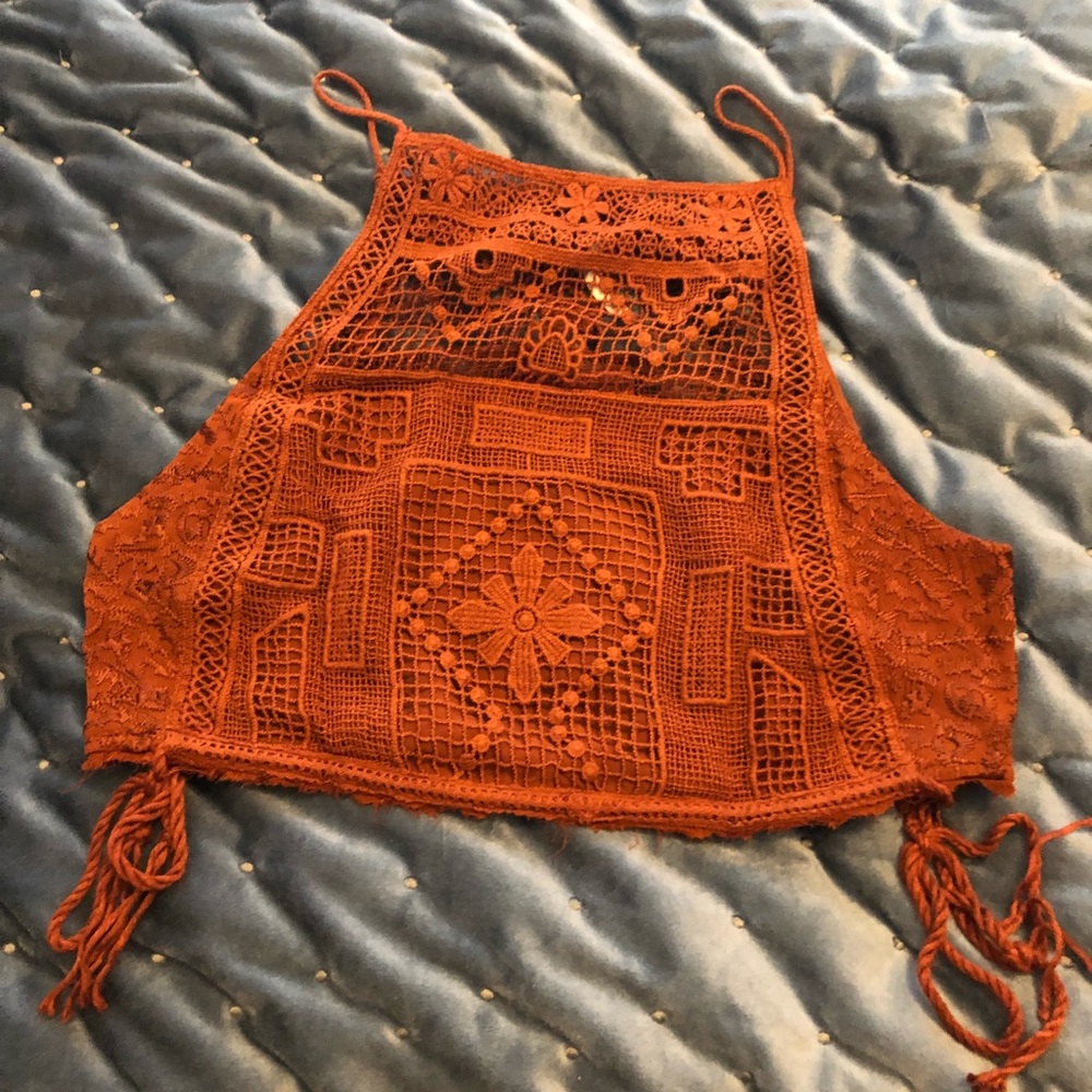 Free People Crochet Crop Top